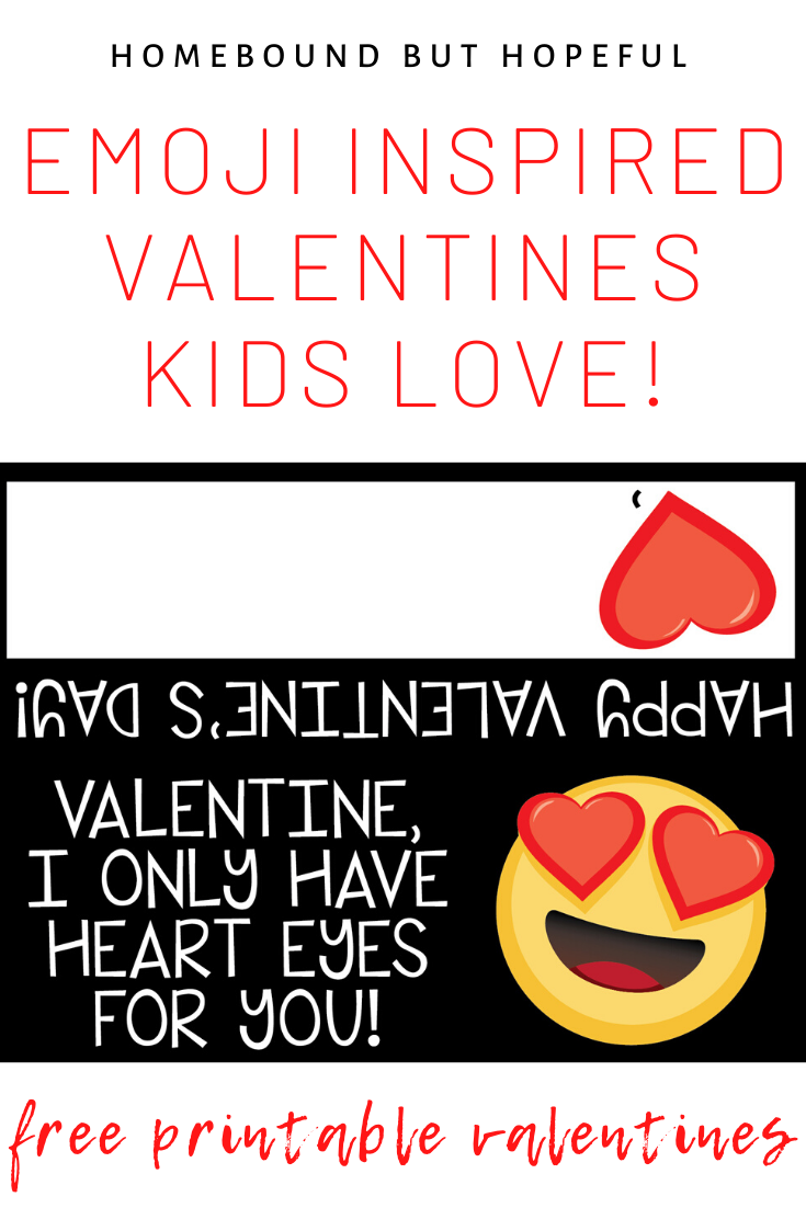 It's all love and heart-eyes this Valentine's Day with these free printable emoji inspired valentines! #ValentinesDay #valentines #freeprintable #hearteyes #emojis