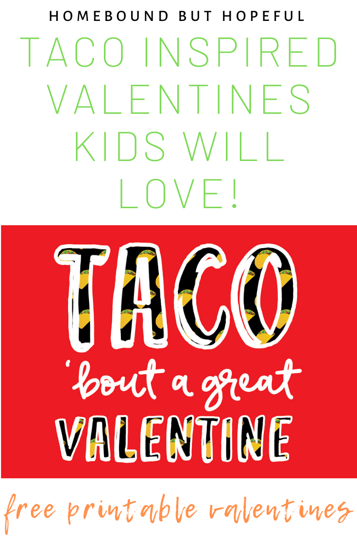 Taco-Tuesday fanatics are going to LOVE these fun taco inspired free printable Valentines! #ValentinesDay #valentines #tacos #tacoboutit #tacotuesday #freeprintable