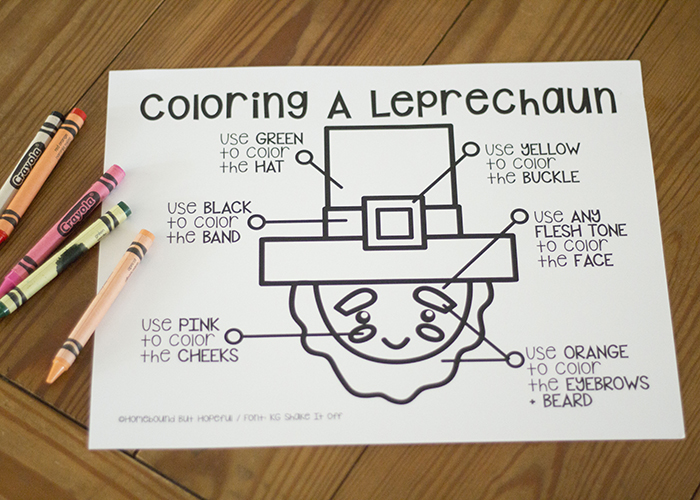 LEPRECHAUN COLORING PAGE